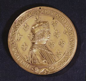 Medaille met afbeelding van Lodewijk XII 1462-1515 1498-1515